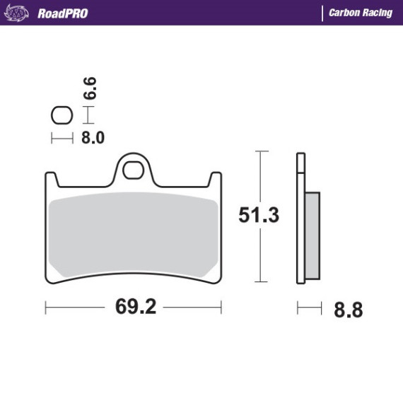 Moto-Master Brakepads RoadPRO Carbon Racing