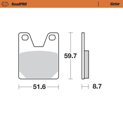 Moto-Master Brakepads RoadPRO Sinter rear