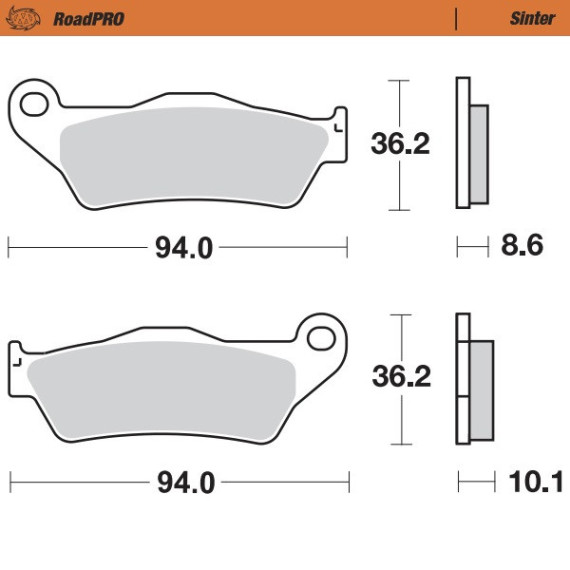 Moto-Master Brakepads RoadPRO Sinter rear