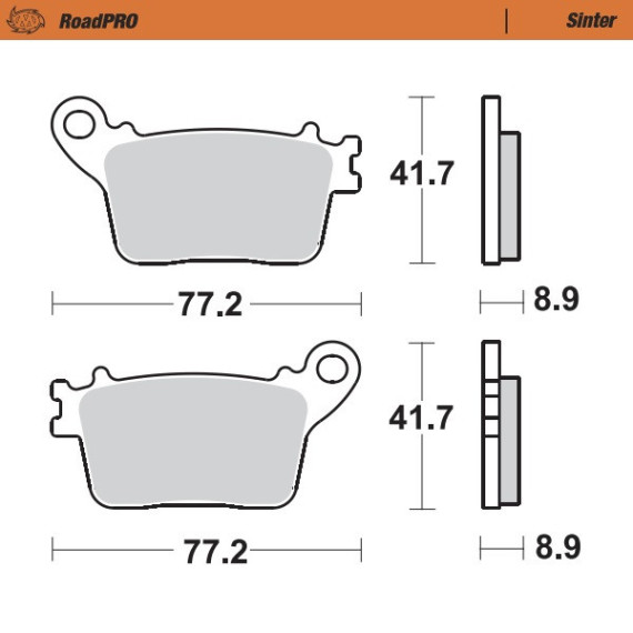 Moto-Master Brakepads RoadPRO Sinter rear