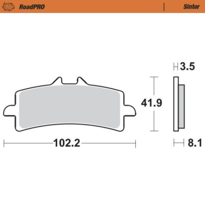 Moto-Master Brakepads RoadPRO Sinter front