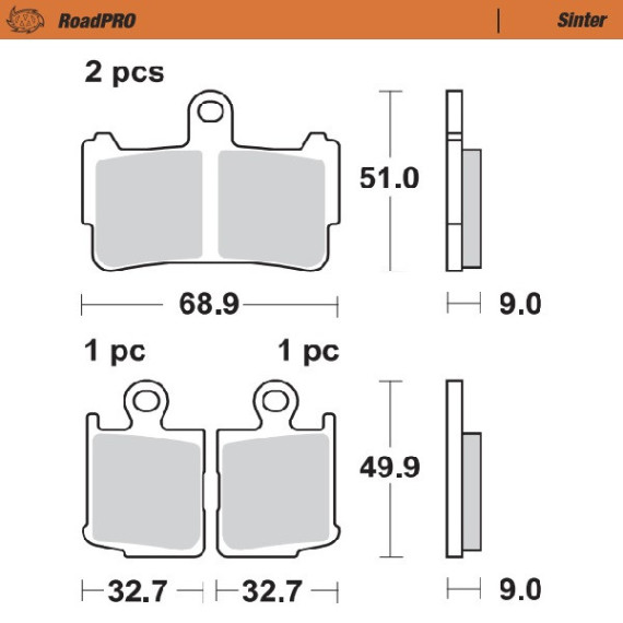 Moto-Master Brakepads RoadPRO Sinter front