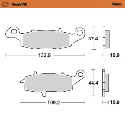 Moto-Master Brakepads RoadPRO Sinter rear