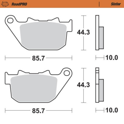 Moto-Master Brakepads RoadPRO Sinter rear