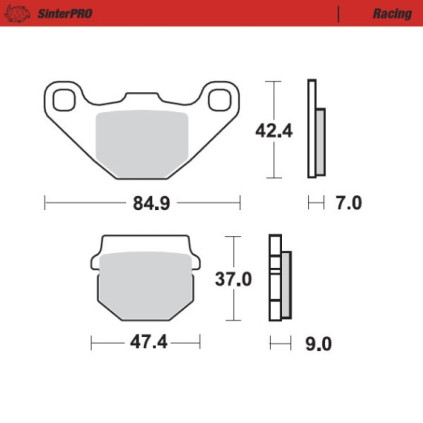 Moto-Master Brakepads Kawasaki: KX 80-100, KDX 125, KMX 125-200, Suzuki: