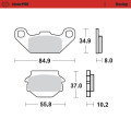 Moto-Master Brakepads Suzuki: LT 230 quadrunner, LT 230 E quadsport, LT