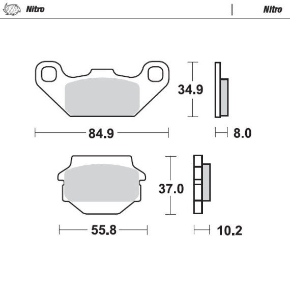 Moto-Master Brakepads Suzuki: front LT230/250, front LT500 1987-1995, Kawasaki: