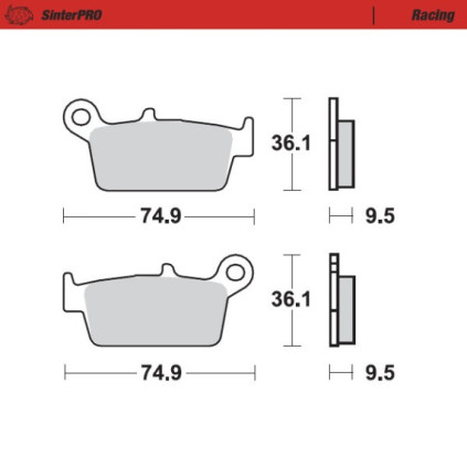 Moto-Master Brakepads Honda: CR 80-125-250-500, XR 250-400-600-650, Kawa