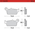 Moto-Master Brakepads Honda: CR 80-125-250-500, XR 250-400-600-650, Kawa