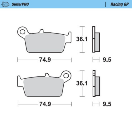 Moto-Master Brakepads Honda: CR 80-125-250-500, XR 250-400-600-650, Kawa