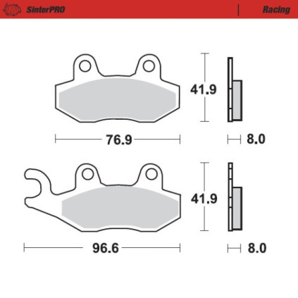 Moto-Master Brakepads Kawasaki: KX 125-250-500, KDX 200-250, Suzuki: RM