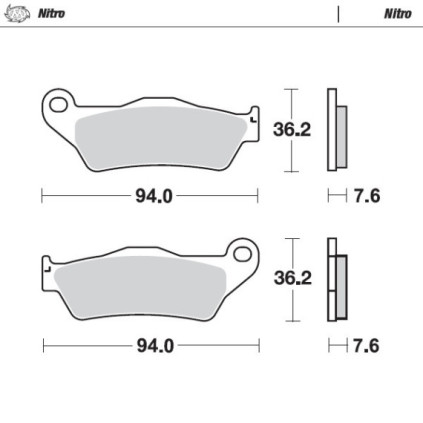 Moto-Master Brakepads front Husaberg: All models, Husqvarna front: All models, 