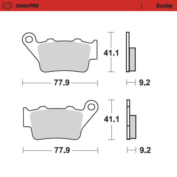 Moto-Master Brakepads Honda: XR 600, KTM 125-200-250-300-350-360-380-440