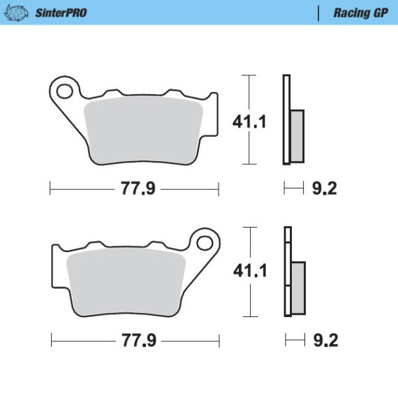 Moto-Master Brakepads Honda: XR 600, KTM 125-200-250-300-350-360-380-440