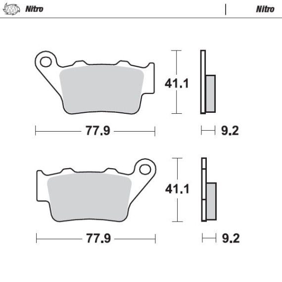 Moto-Master Brakepads KTM rear: 125cc-525cc 1994-2003, Husqvarna rear: CR/WR/TE