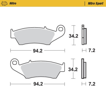 Moto-Master Nitro Racing Brakepads Honda: CR 125-250-500, CRF 450, XR 400-600-6