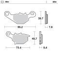 Moto-Master Brakepads Suzuki: RM80/85 1996-2004