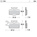 Moto-Master Brakepads Kawasaki front: KX65, Suzuki front: RM65