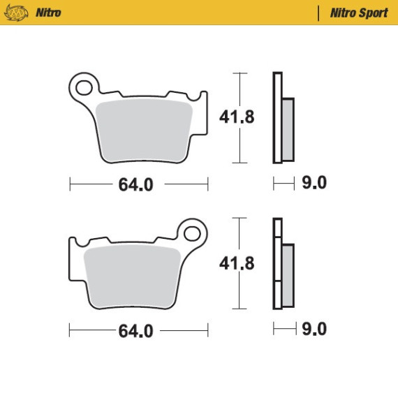 Moto-Master Nitro Racing Brakepads KTM 200SX, 250SX, 450SX