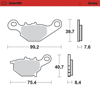 Moto-Master Brakepads Suzuki RM 85 rear