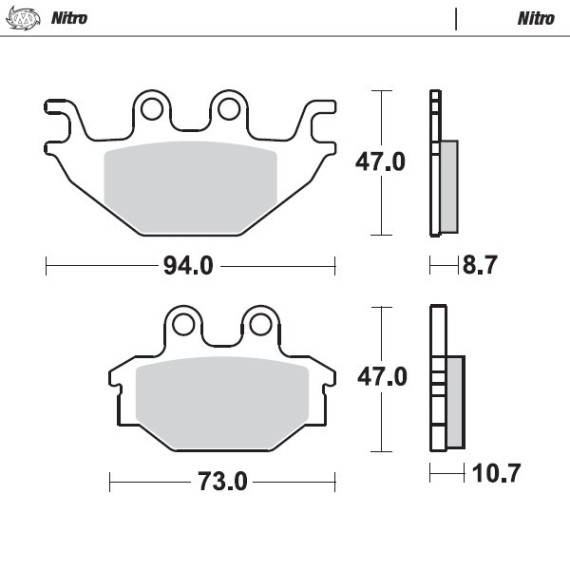 Moto-Master Brakepads Can Am: ds 250 07-11 front / rear