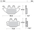 Moto-Master Brakepads Can Am: ds 250 07-11 front / rear