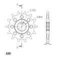 Supersprox Front sprocket 1447.14RB with rubber bush