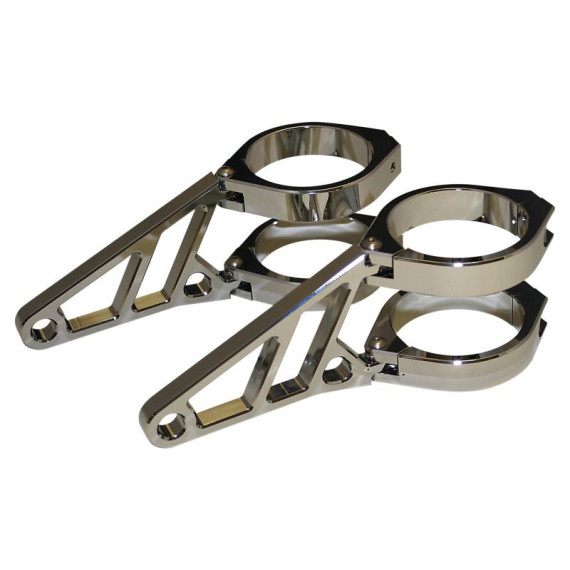 Alu headlight bracket for 50-54 mm fork chromed