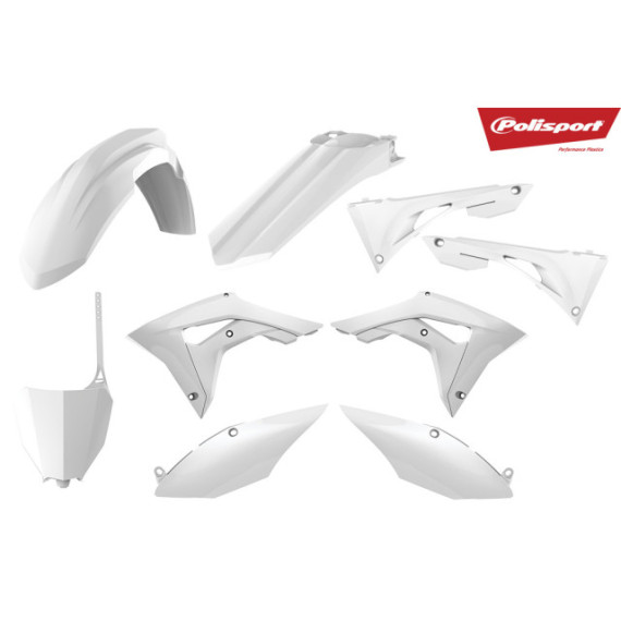 Polisport plastic kit CRF250 18-21/CRF450 17-20 white (1)