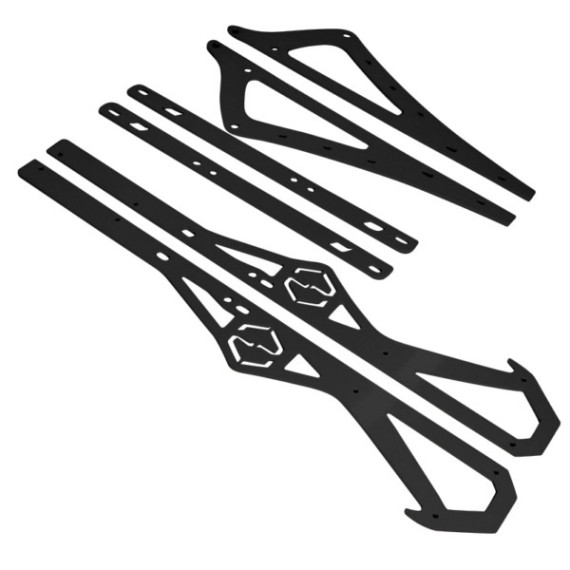 "ITEK Rail stiffeners powdercoated black A/C M 2012-15 153"""