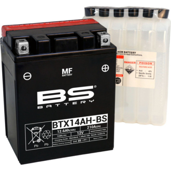 BS Battery  BTX14AH-BS MF (cp) Maintenance Free