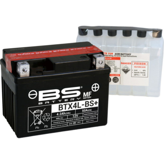 BS Battery  BTX4L-BS+ MF (cp) Maintenance Free