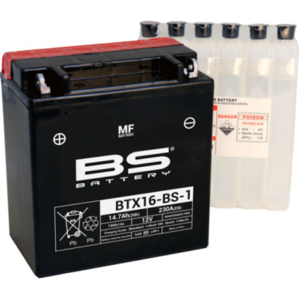 BS Battery  BTX16-BS-1 MF (cp) Maintenance Free