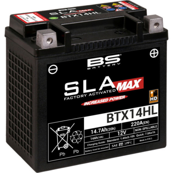 BS Battery  BTX14HL (FA) SLA MAX - Sealed & Activated