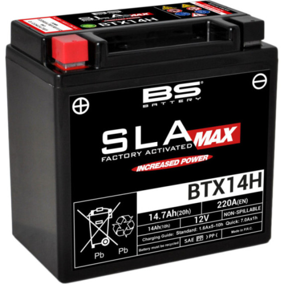 BS Battery  BTX14H (FA) SLA MAX - Sealed & Activated