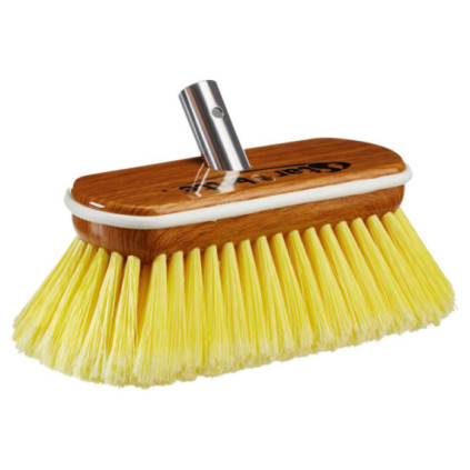 Star brite Premium Soft Wash Brush - Synthetic Wood Block W/Bumper (Yellow)