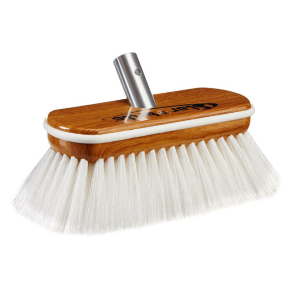 Star brite Premium Hard Wash Brush - Synthetic Wood Block W/Bumper (White)