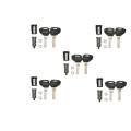 Security Lock key set for 5 cases, including bush and under lock platelets