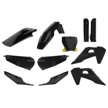 Polisport plastic kit TC/FC 19- Black (1)