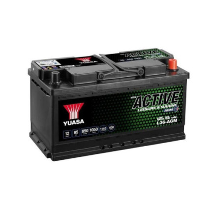 L36-AGM Yuasa Active Leisure AGM Battery 12V 95Ah 850A (12)