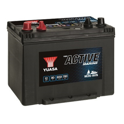 Yuasa M26-80S Active Marine Start Battery 12V 80Ah 650A Note: Pallet cargo (18)