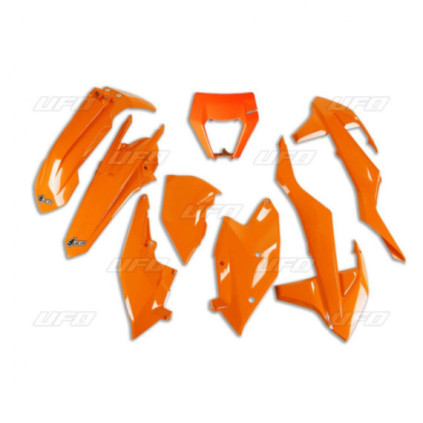 UFO Plastic kit 6-parts Orange 127  KTM EXC/EXC-F 125-450 17-19