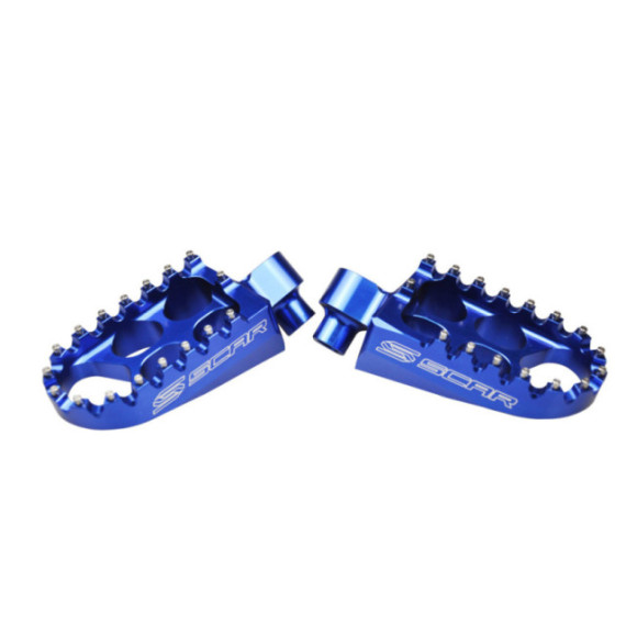 Scar Standard Footpegs - Yamaha Blue color