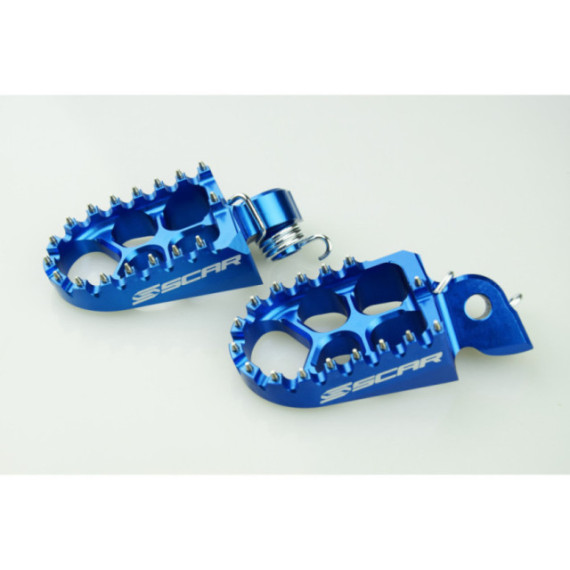 Scar Evolution Footpegs - Ktm/Husab./Husq./Sherco/Beta 05-17 Blue color