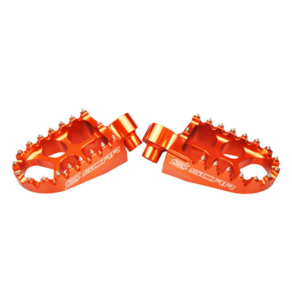 Scar Evolution Footpegs - SKtm/Husab./Husq./Sherco/Beta 05-17 Orange color