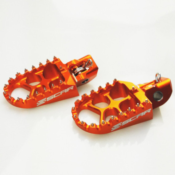 Scar Evolution Footpegs -Ktm/Husq.  Orange color