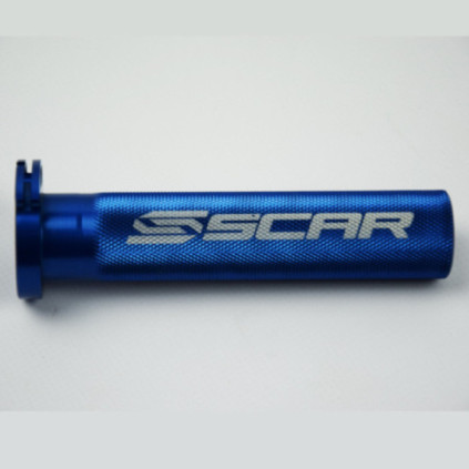 Scar Aluminum Throttle Tube + Bearing - Kawasaki/Suzuki/Yamaha - Blue color 