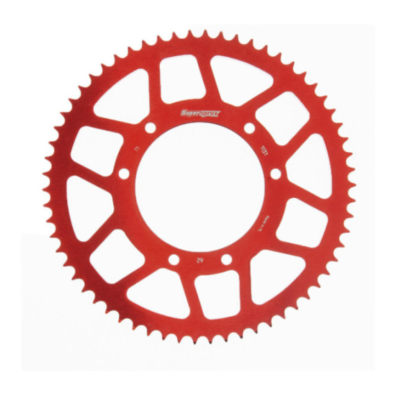 Supersprox Rear Sprocket, Red, 62 teeth (420), Ø105mm, Aprilia, Derbi, Drac, Rie