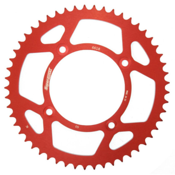 Supersprox Rear Sprocket, Red, 53 hammasta (420), Ø100mm, Beta RR 05-