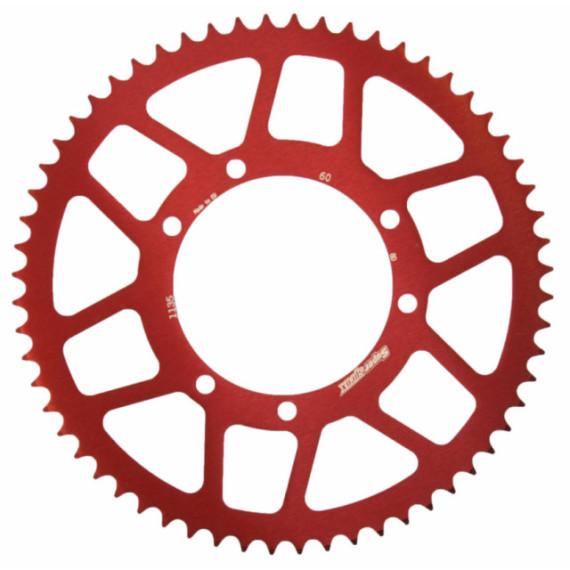 Supersprox Rear Sprocket, Red, 60 teeth (420), Ø100mm, Fantic 50cc 07-19